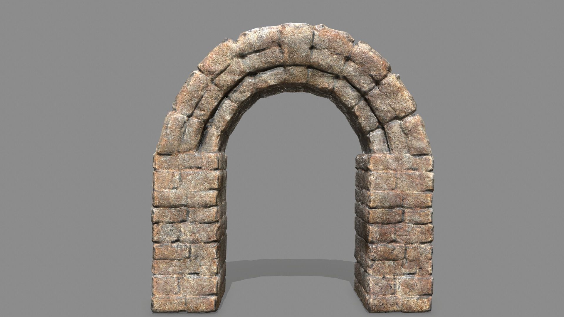 Stone Set arch Low-poly 3D model_3