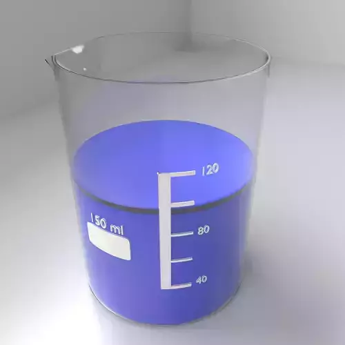 150ml Glass Beaker with Liquid 2