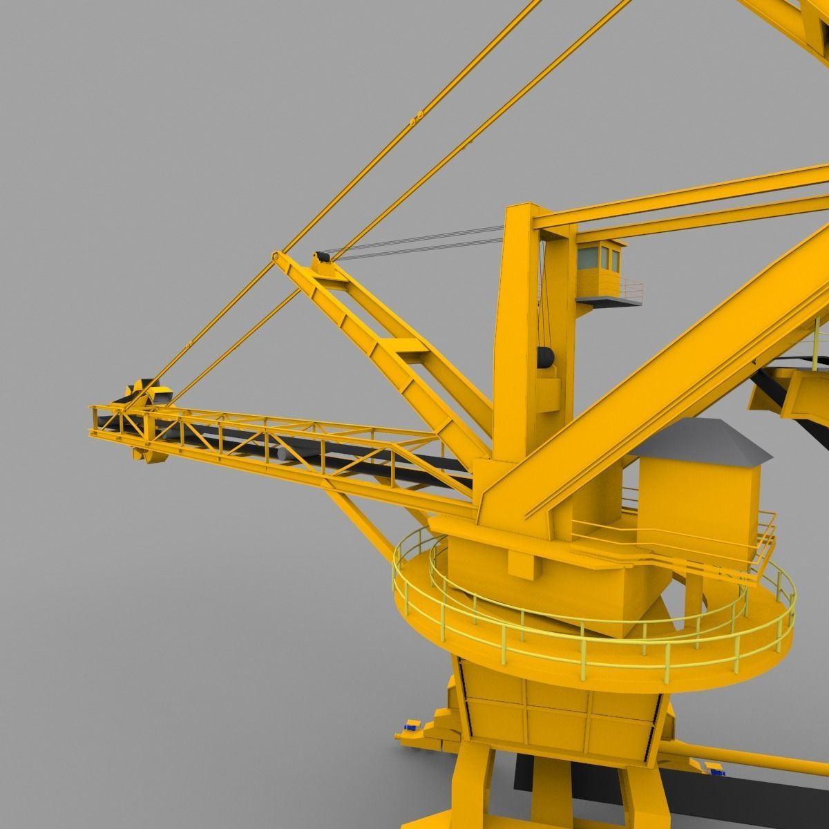 stacker reclaimer 3D model rigged CGTrader