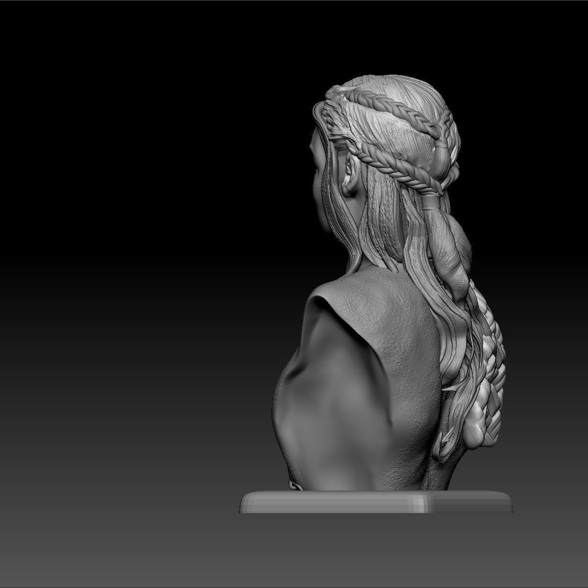 Daenerys Targaryen Bust 3D print model_4