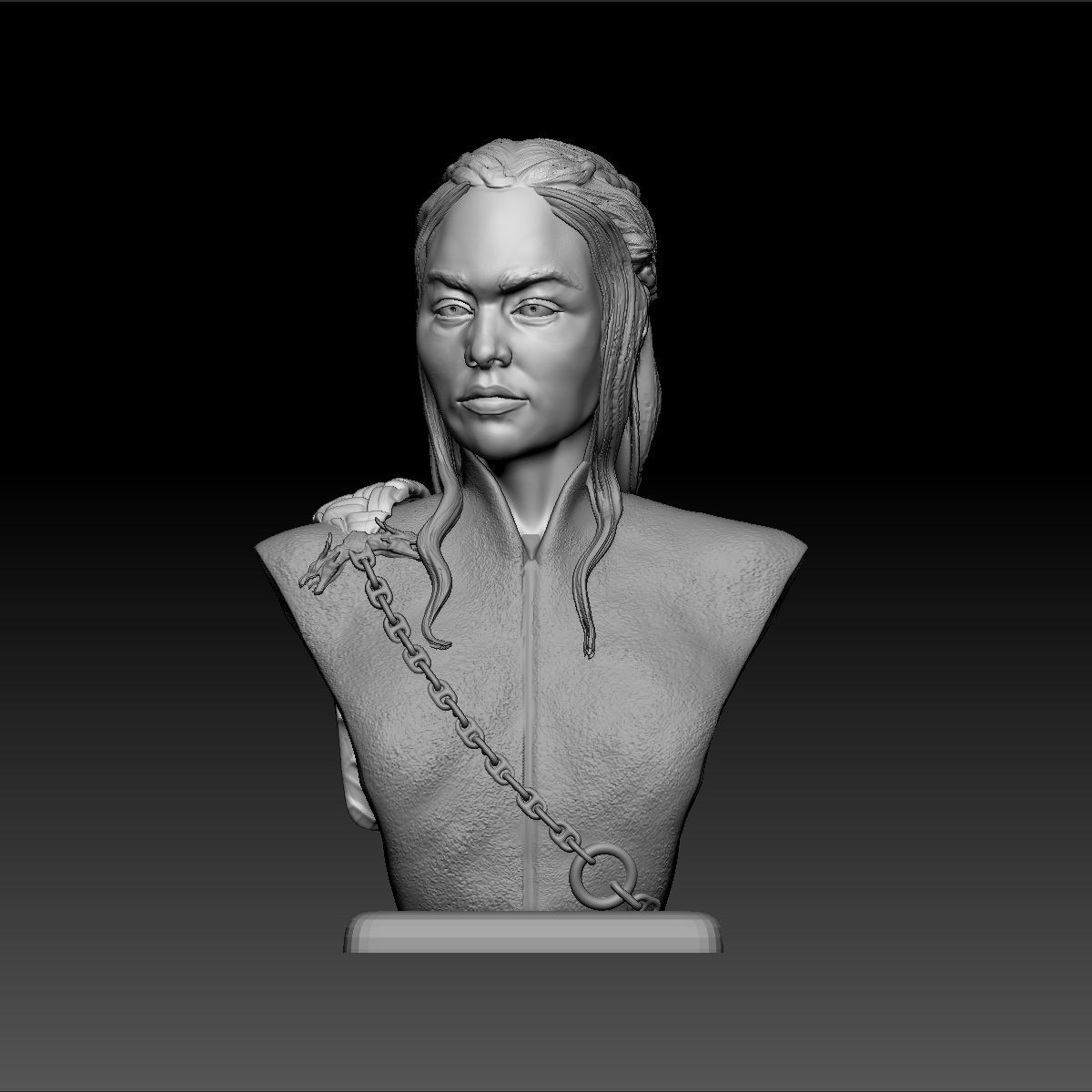 Daenerys Targaryen Bust 3D print model_1