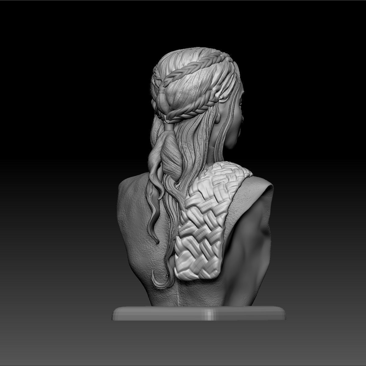 Daenerys Targaryen Bust 3D print model_7