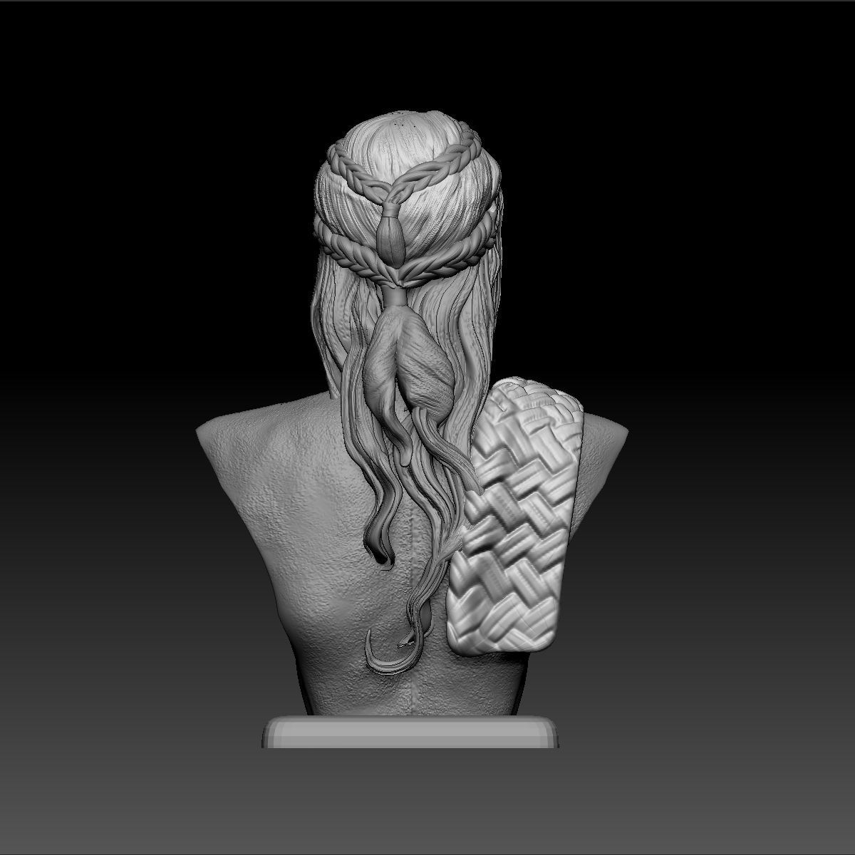 Daenerys Targaryen Bust 3D print model_6