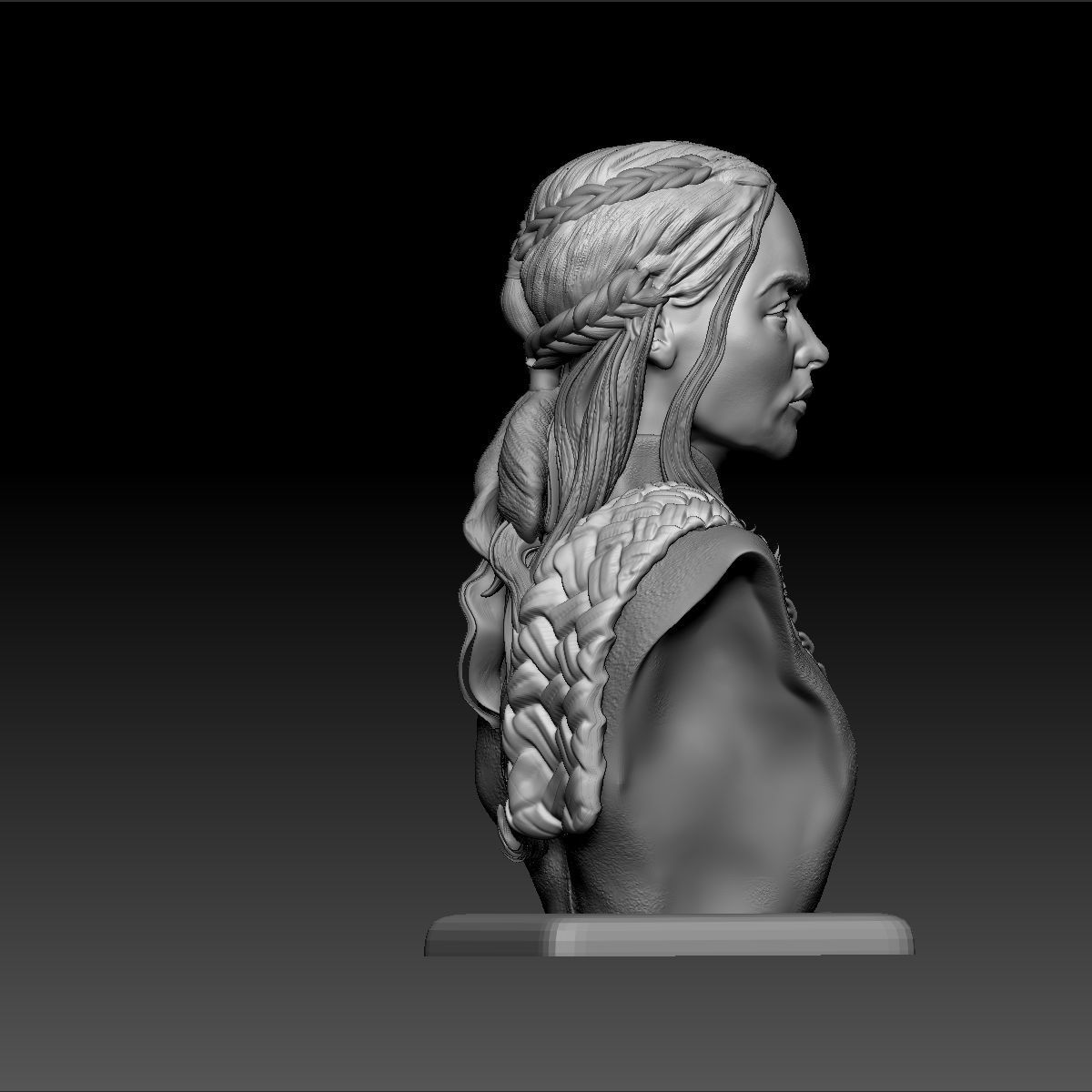 Daenerys Targaryen Bust 3D print model_8