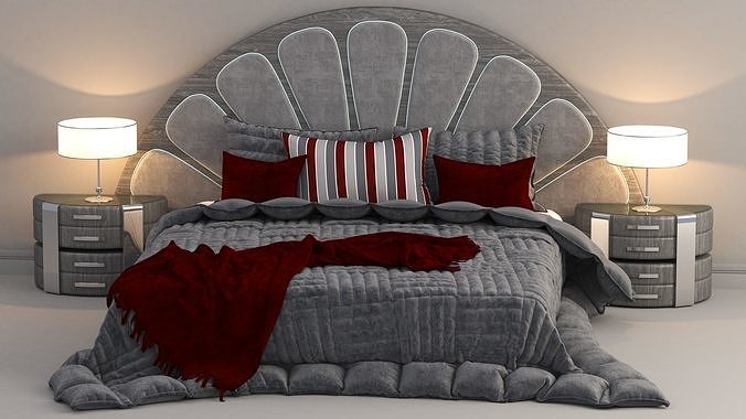 Modern Bed for bedroom 3D model