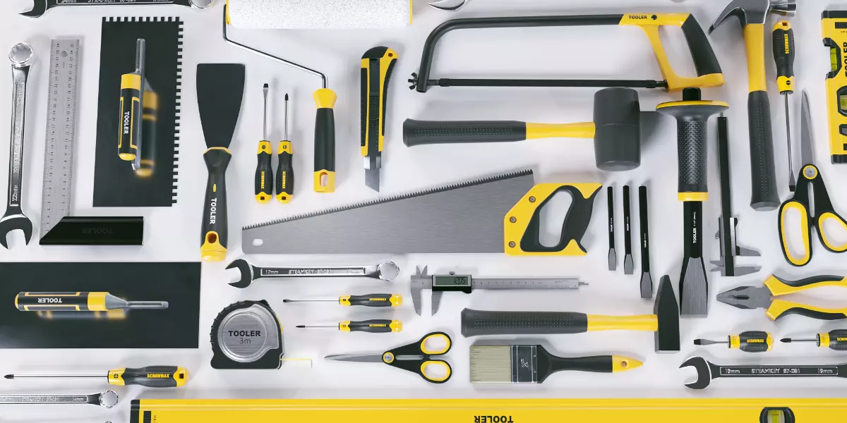 Hand tools collection 3D model_0