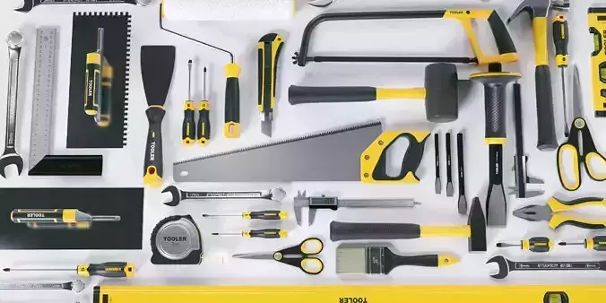 Hand tools collection 3D model Hand tools collection 3D model