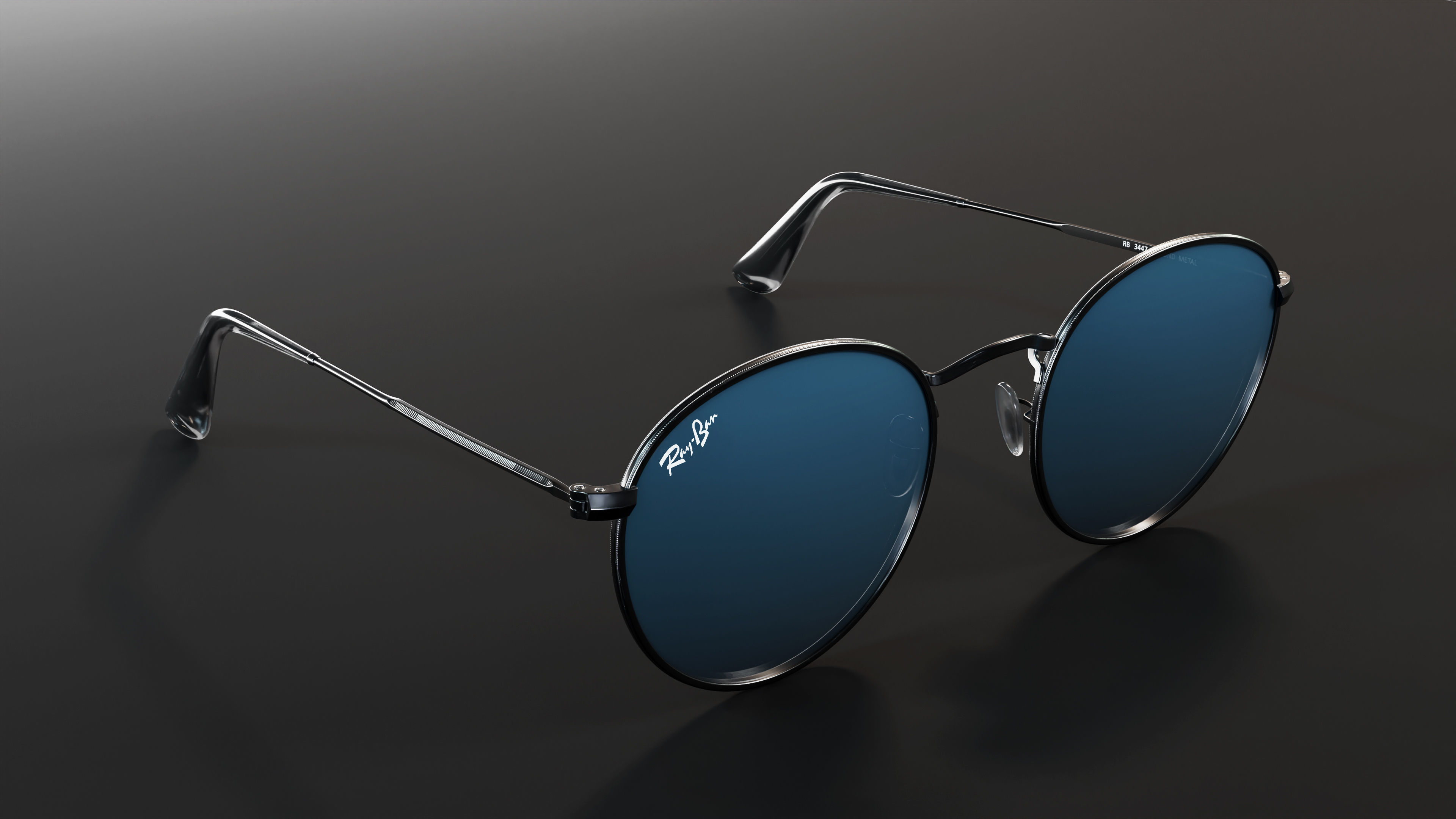 Ray-Ban round Sunglasses 3D model_11