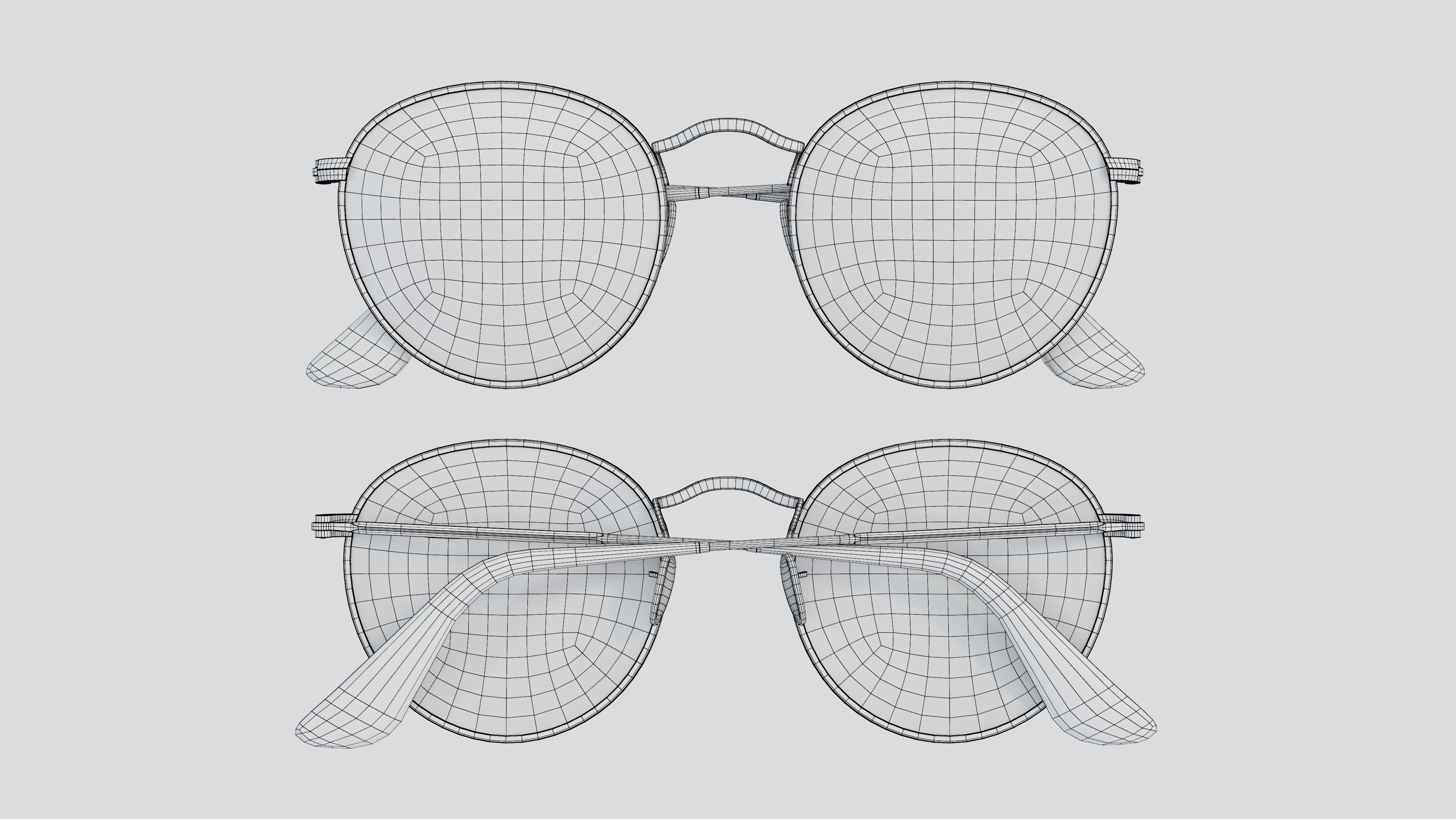 Ray-Ban round Sunglasses 3D model_13