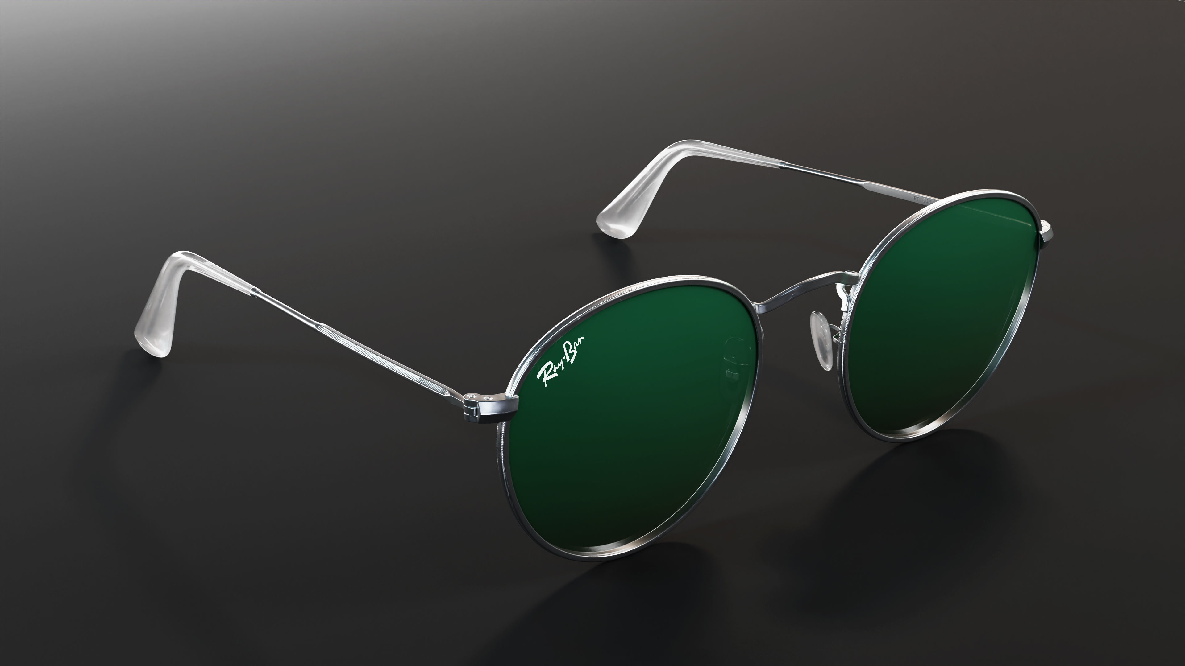 Ray-Ban round Sunglasses 3D model_4