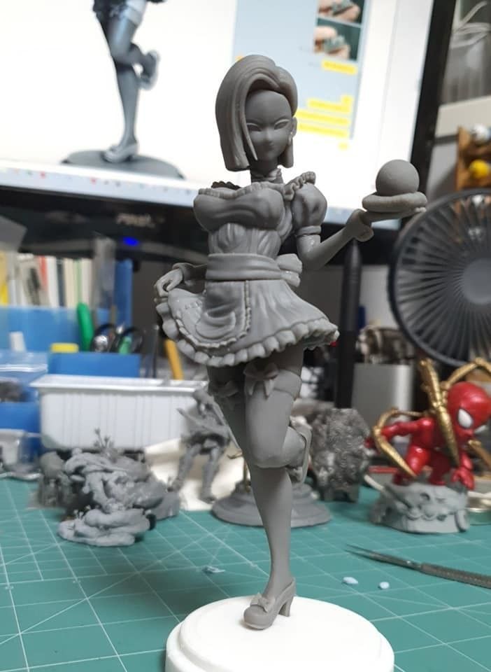 Dragon ball custom maid  n 18 by creative geek MB 3D print model_5