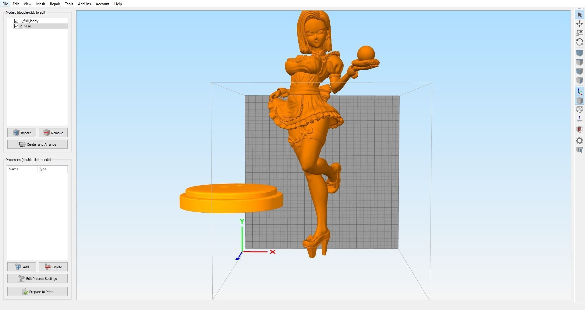 Dragon ball custom maid  n 18 by creative geek MB 3D print model_7