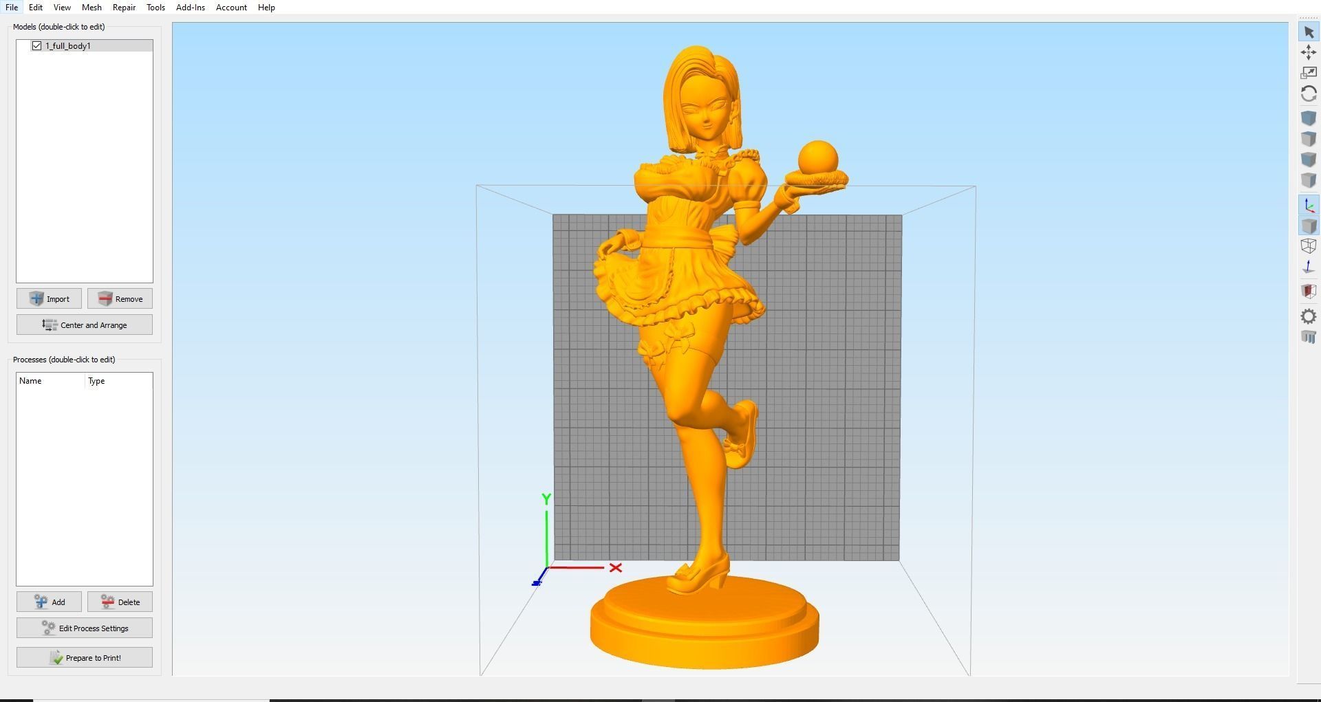 Dragon ball custom maid  n 18 by creative geek MB 3D print model_8