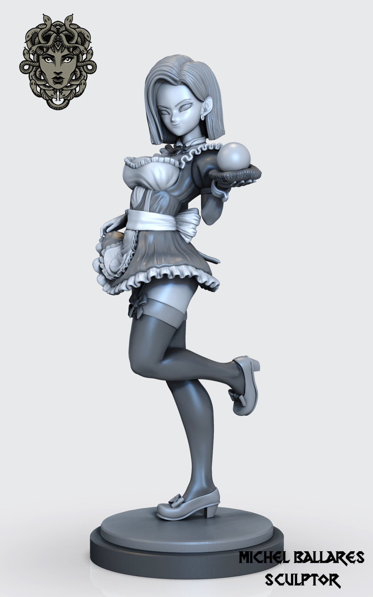 Dragon ball custom maid  n 18 by creative geek MB 3D print model_1