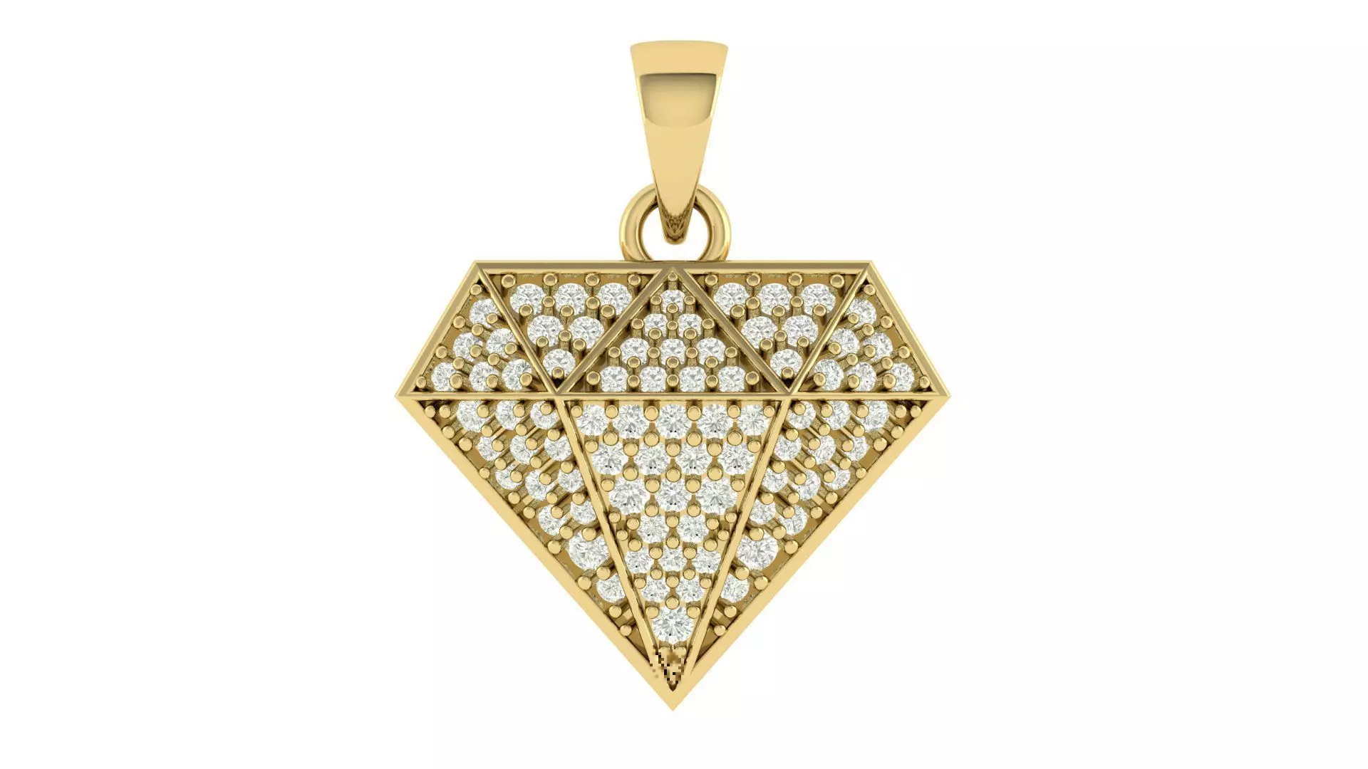 Diamond Shape Pendant  3D print model_0