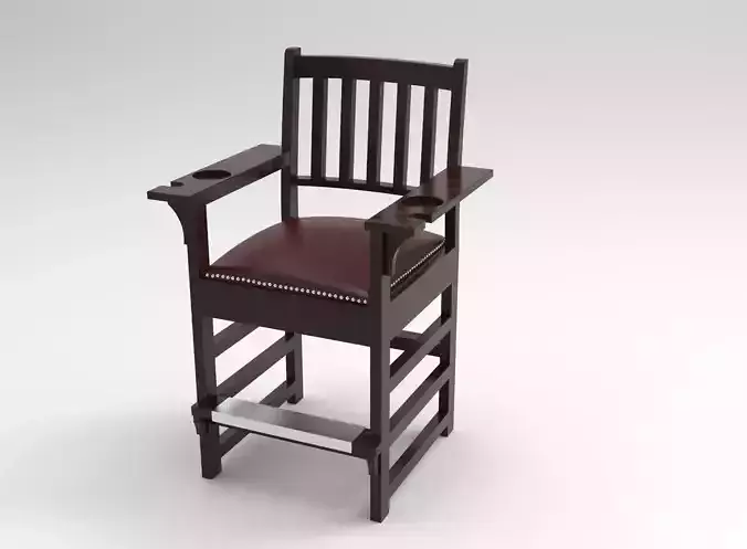 Spectator chair with complete Drawing and Measurements  3D model