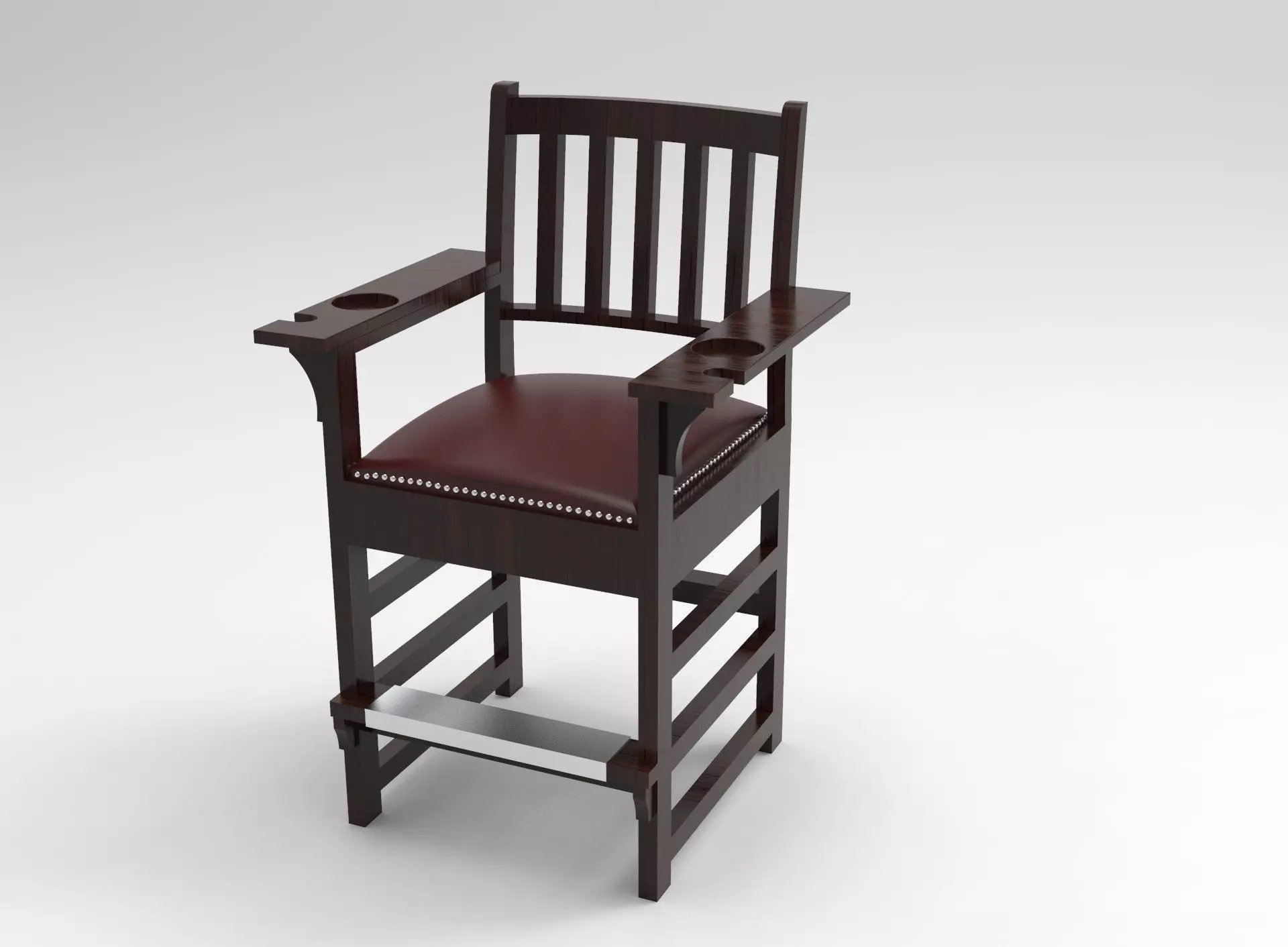 Spectator chair with complete Drawing and Measurements 3D model