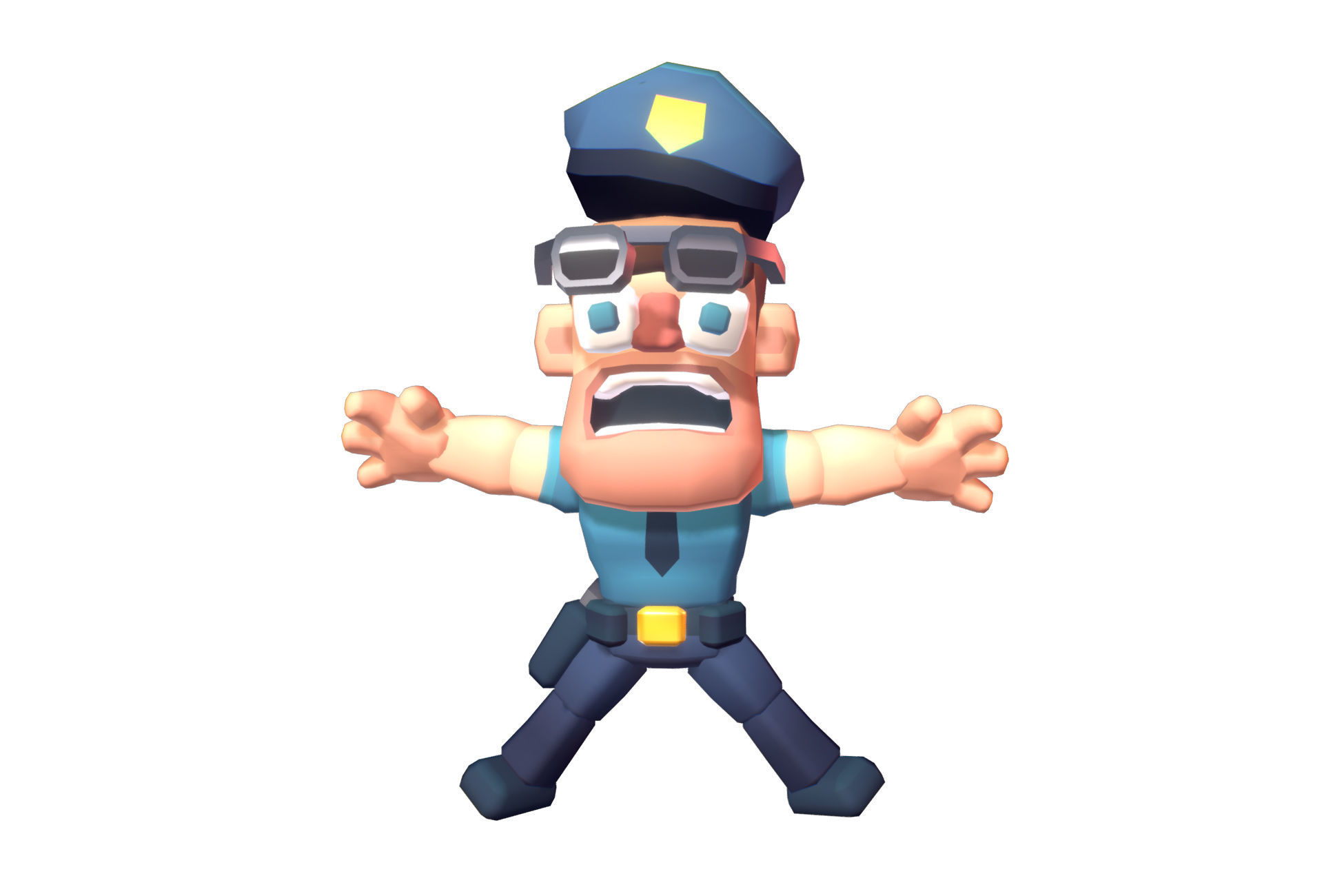 Police Officer Hunter - Proto Series Low-poly 3D model_4