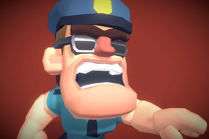 Police Officer Hunter - Proto Series Low-poly 3D model