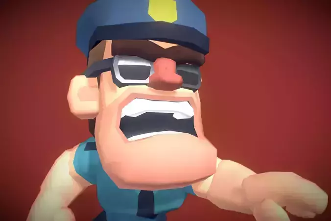 Police Officer Hunter - Proto Series Low-poly 3D model