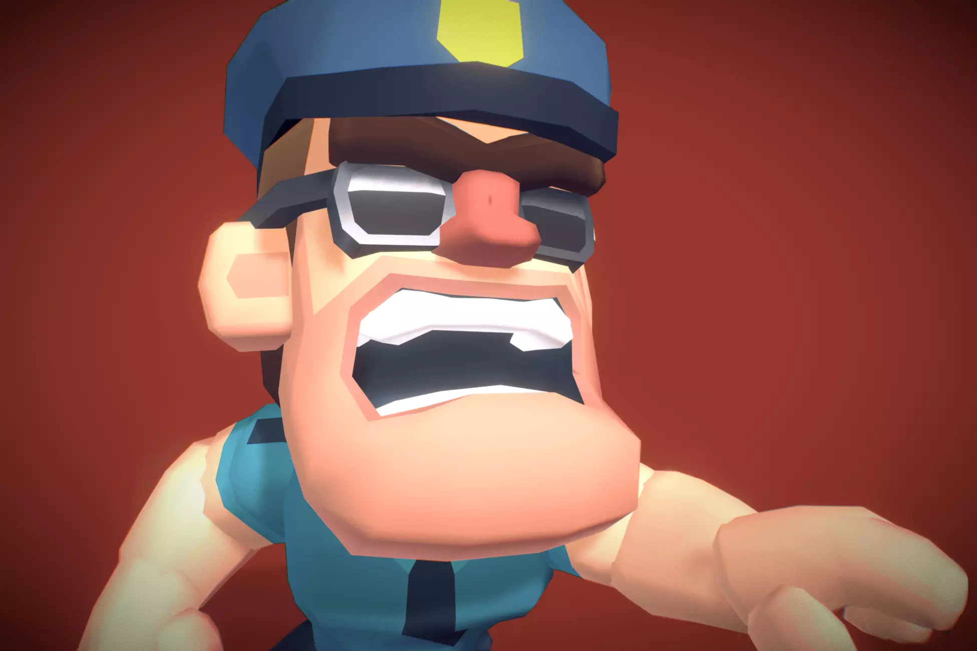 Police Officer Hunter - Proto Series Low-poly 3D model_0