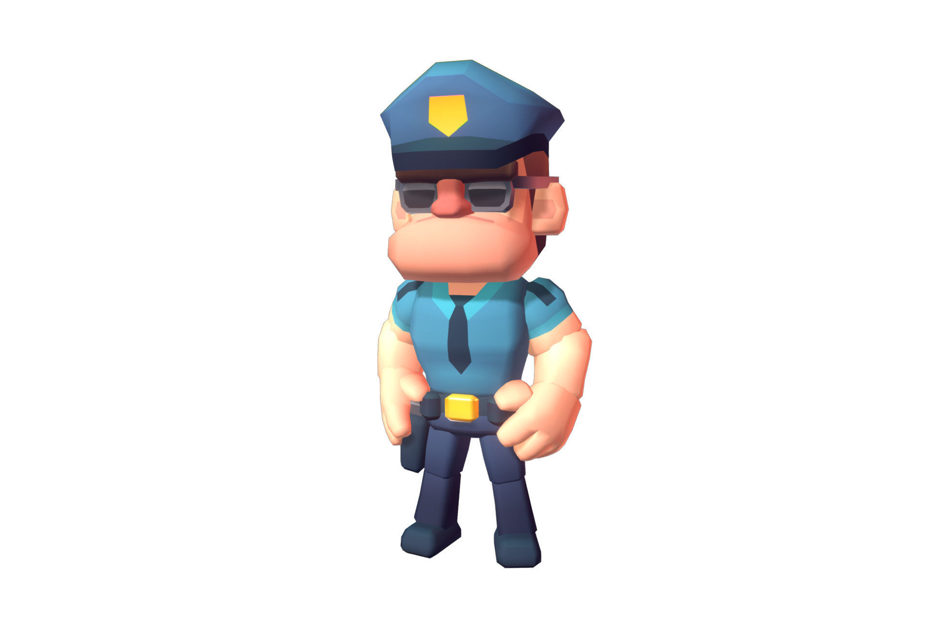 Police Officer Hunter - Proto Series Low-poly 3D model_1