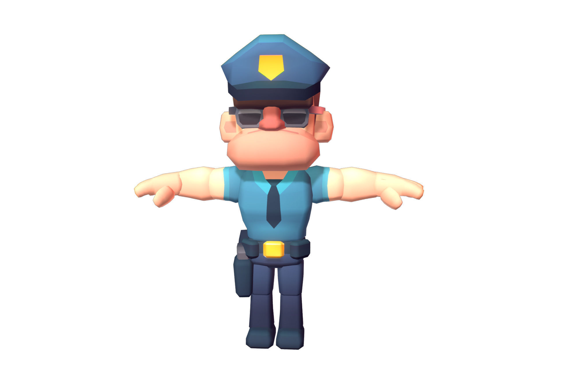 Police Officer Hunter - Proto Series Low-poly 3D model_8