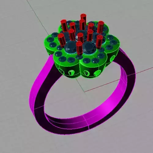 Fashion engagement Rose round diamond stone