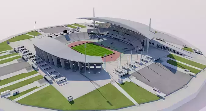 Ataturk Olympic Stadium - Istanbul - Turkey 3D model