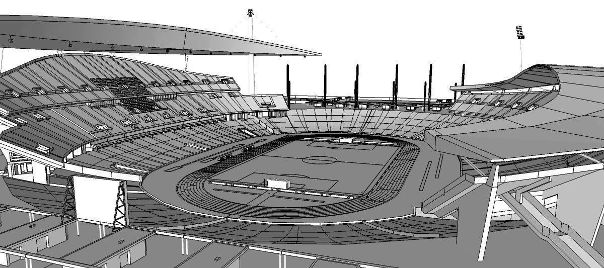 Ataturk Olympic Stadium - Istanbul - Turkey 3D model_12