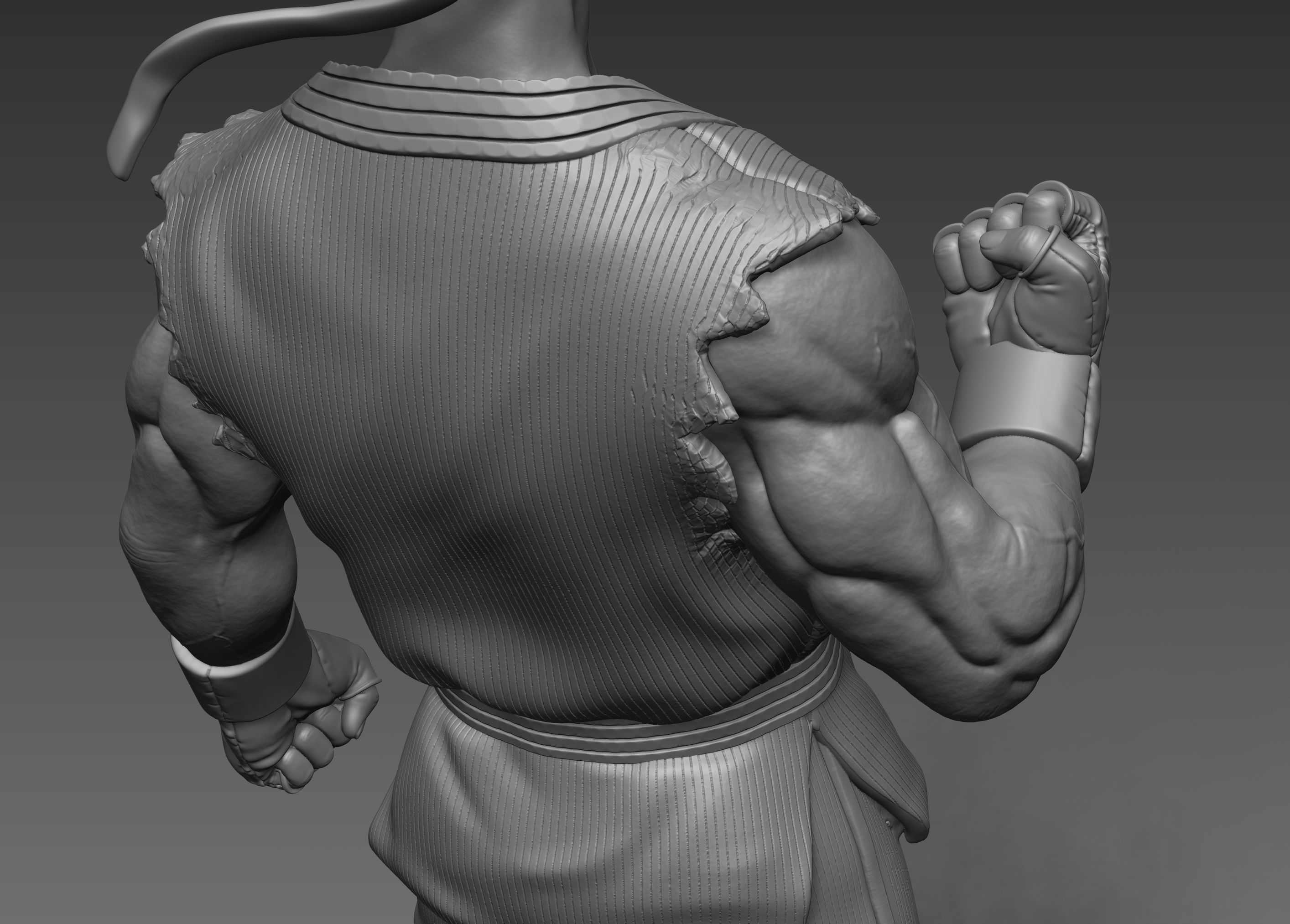 Ryu Street Fighter Fan-art Statue 3D print model_13