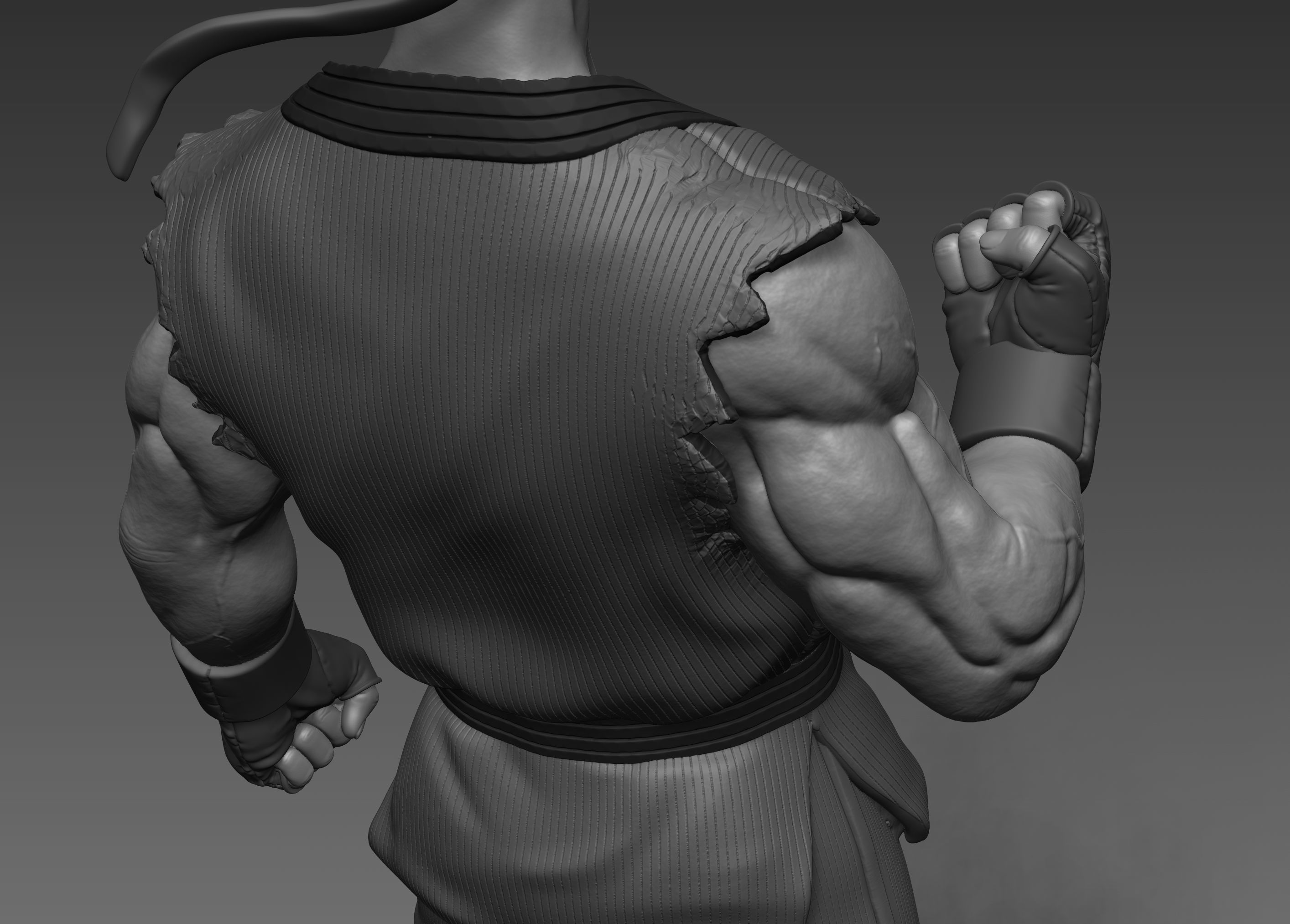 Ryu Street Fighter Fan-art Statue 3D print model_12