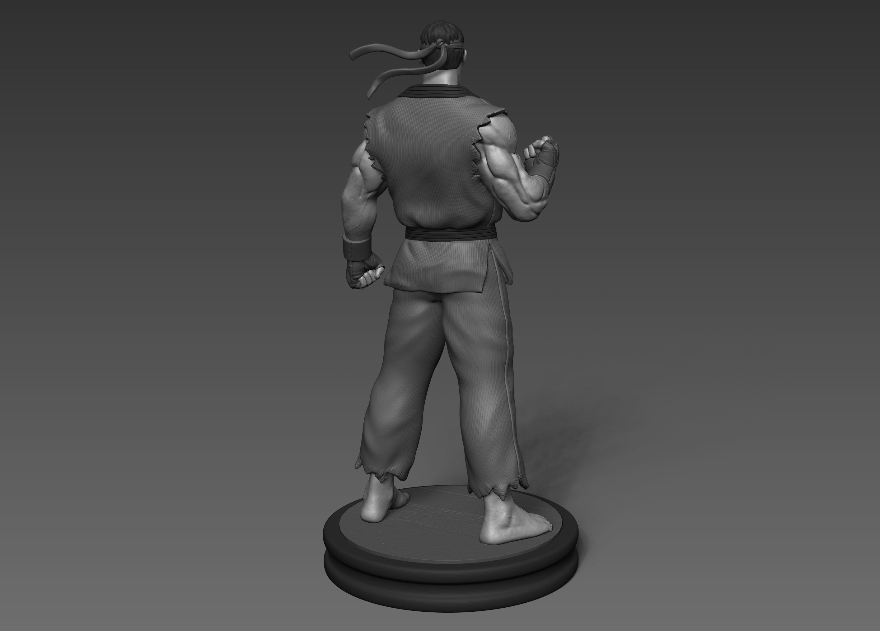 Ryu Street Fighter Fan-art Statue 3D print model_6