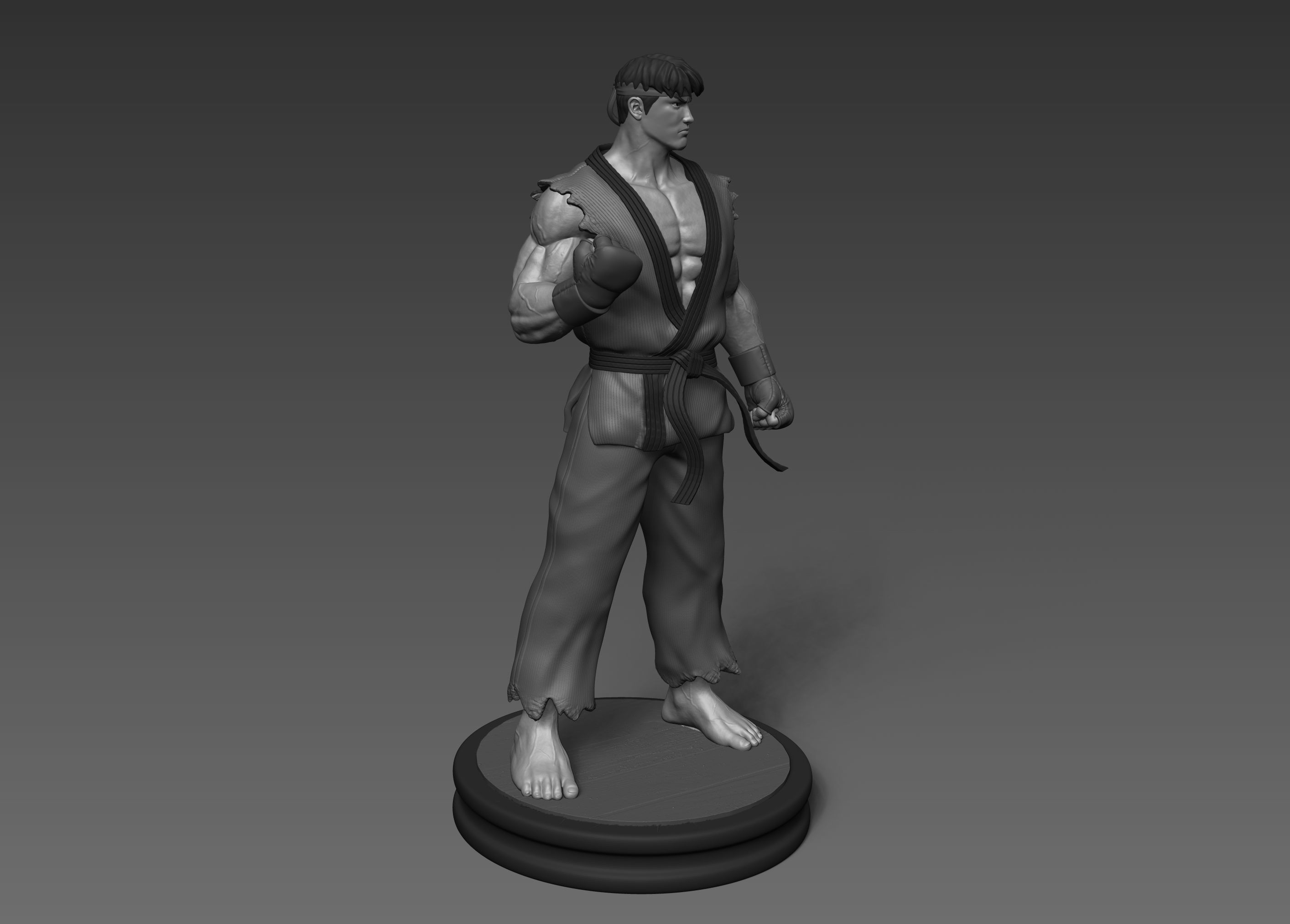 Ryu Street Fighter Fan-art Statue 3D print model_5