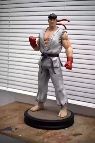 Ryu Street Fighter Fan-art Statue 3D print model