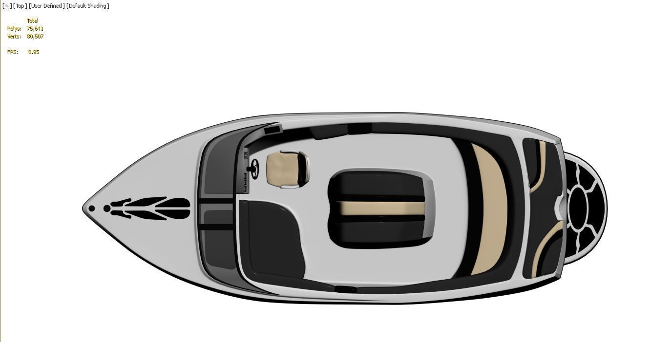 small canoe 3D model  3D model_2