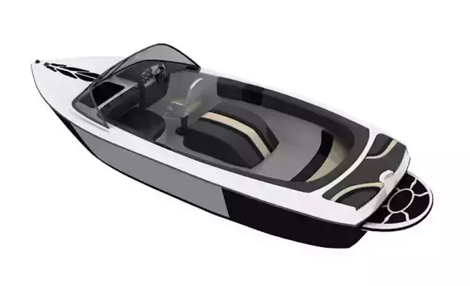 small canoe 3D model 