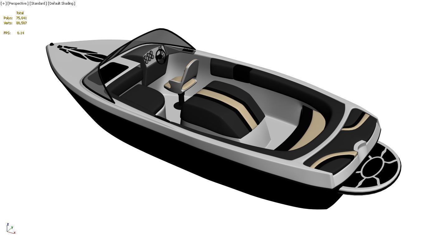 small canoe 3D model  3D model_4