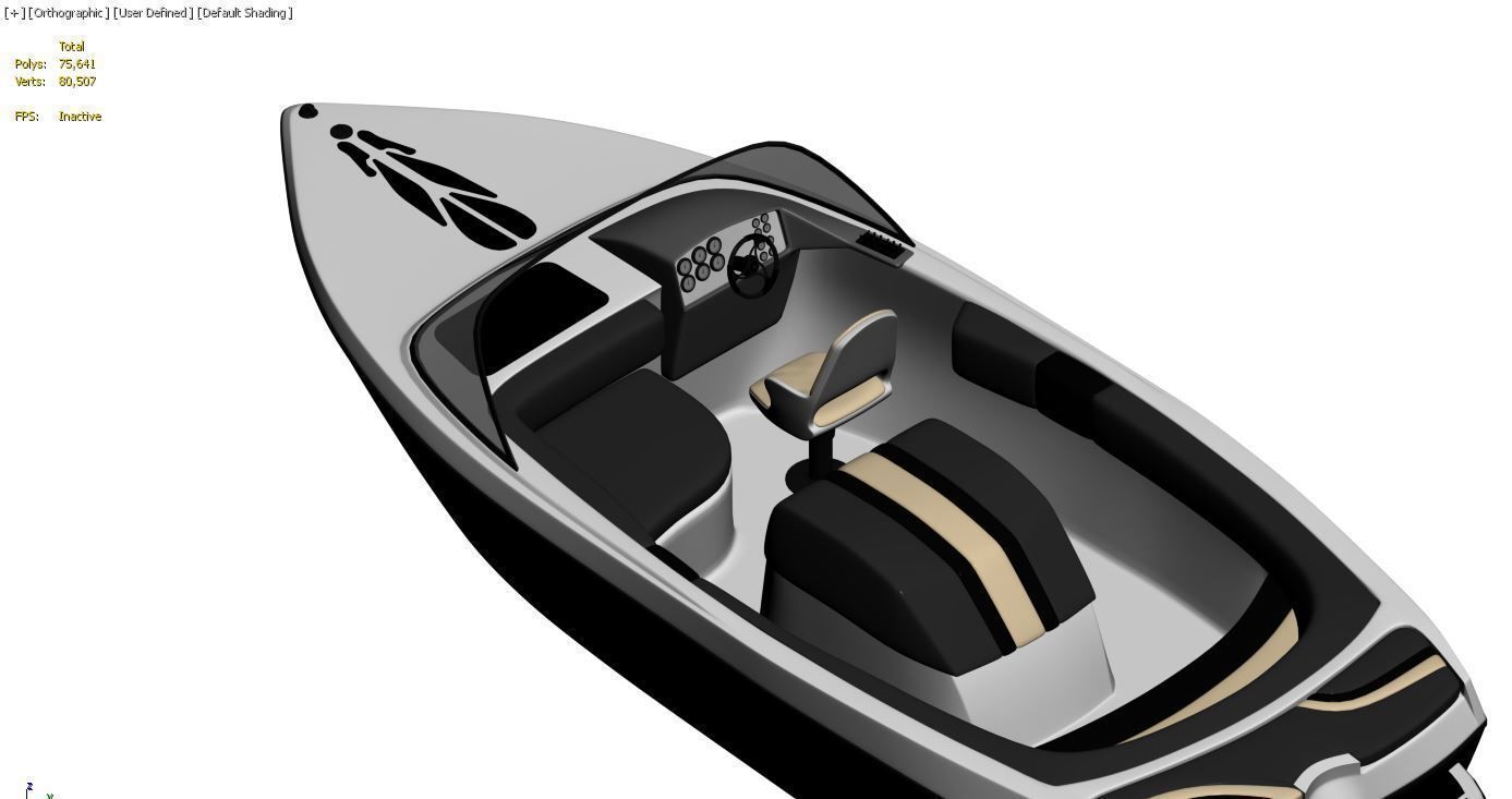 small canoe 3D model  3D model_3