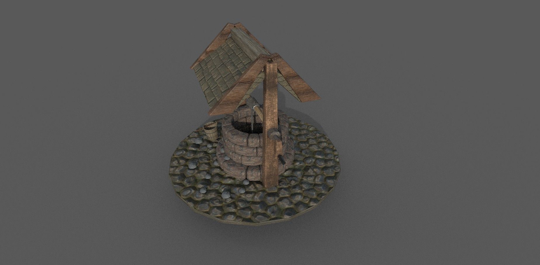 Water Well Low-poly 3D model Low-poly 3D model_1