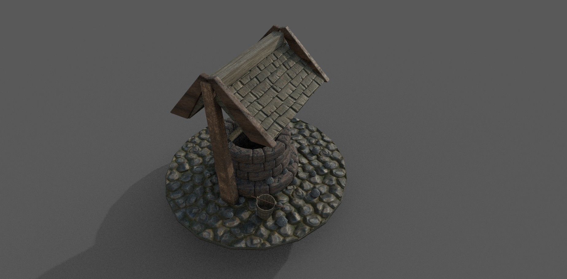 Water Well Low-poly 3D model Low-poly 3D model_2