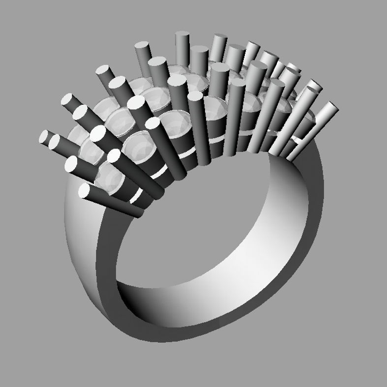 Wedding band rings for women 3D print model 3D print model_1