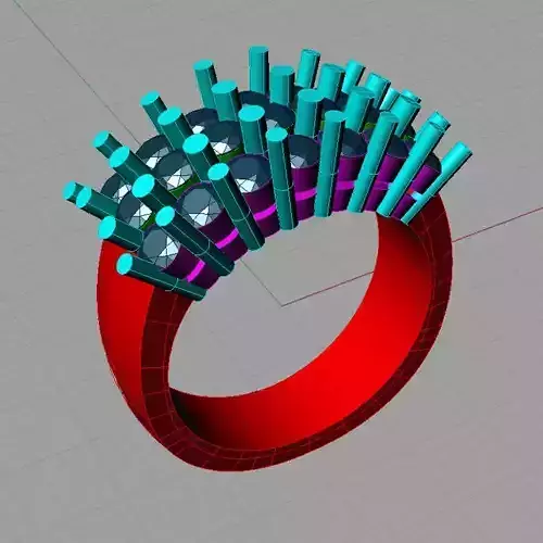 Wedding band rings for women 3D print model 3D print model