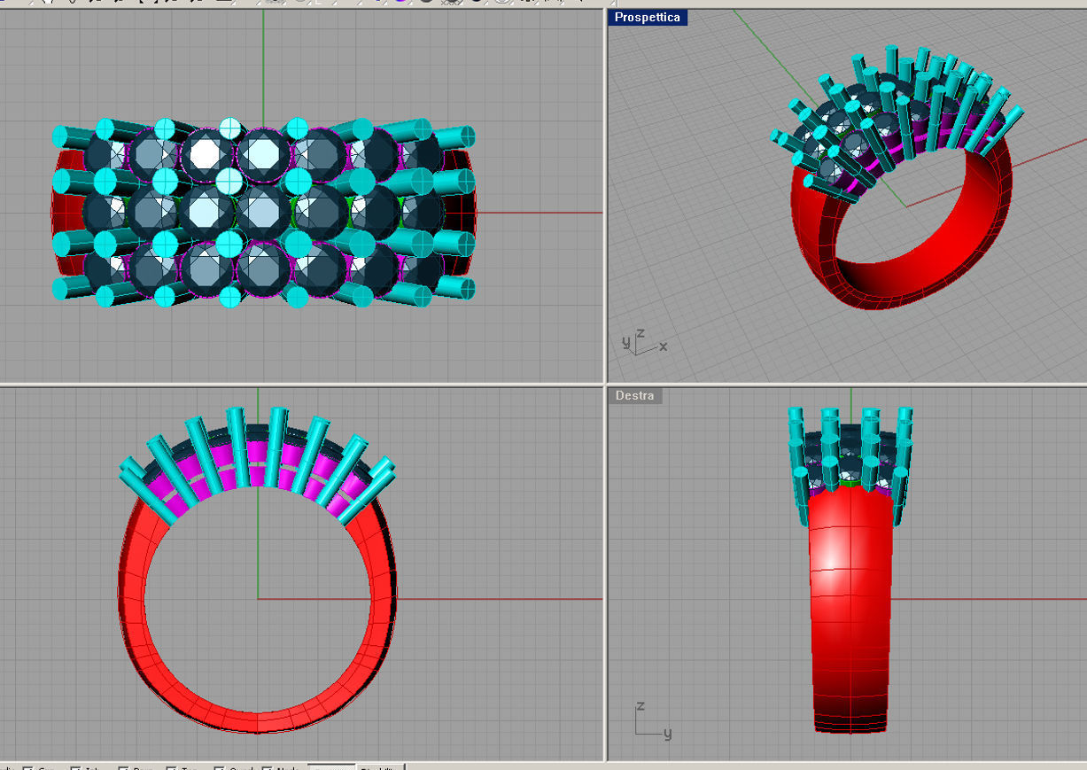 Wedding band rings for women 3D print model 3D print model_2