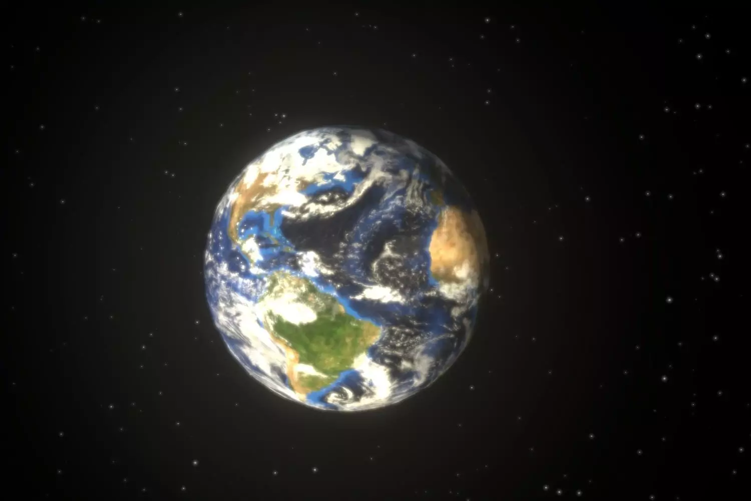Earth in space - 3D model_0