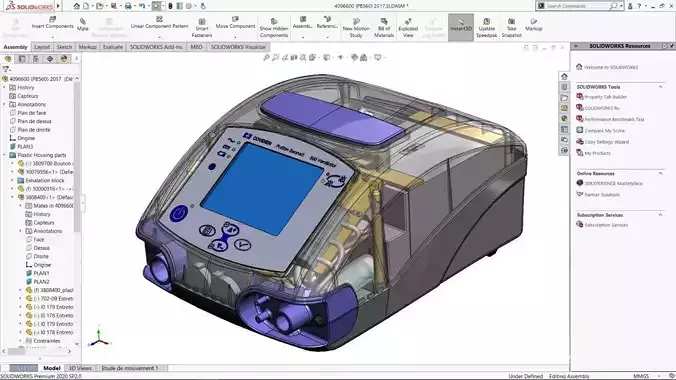 documentation plans and 3D CAD models for  Medtronic PB560 Fan Free 3D model