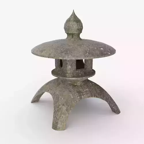 3D Japanese Stone Lantern 4 Legs - Japan Collection