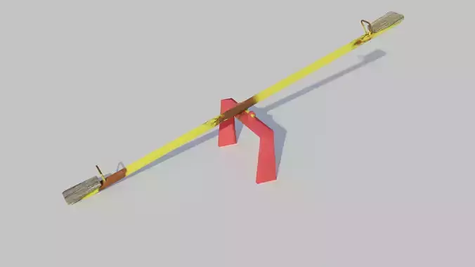 Playground See-saw - Low-poly PBR Low-poly 3D model