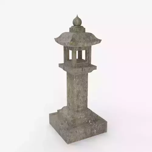 Japanese Stone Lantern Squared - Japan Collection model