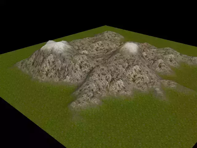 Mountain Terrain with 5 LOD Stages